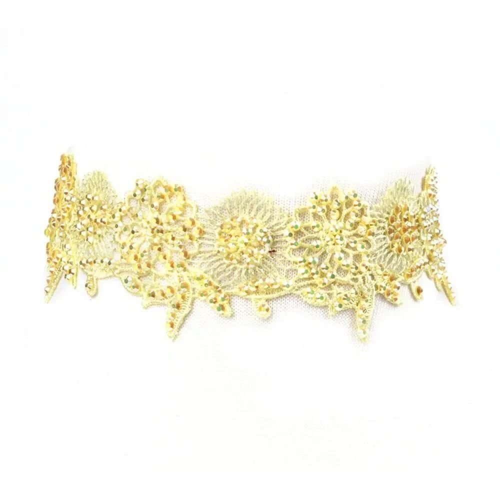 Amrita Singh Sanza Yellow Lace Choker
